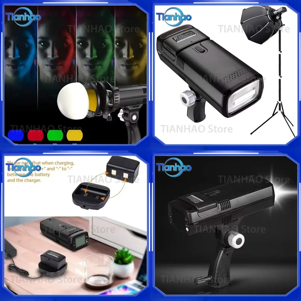 Photography Lighting Kit Portable - Przenośny Profesjonalny Zestaw Lampy Błyskowej F1-200