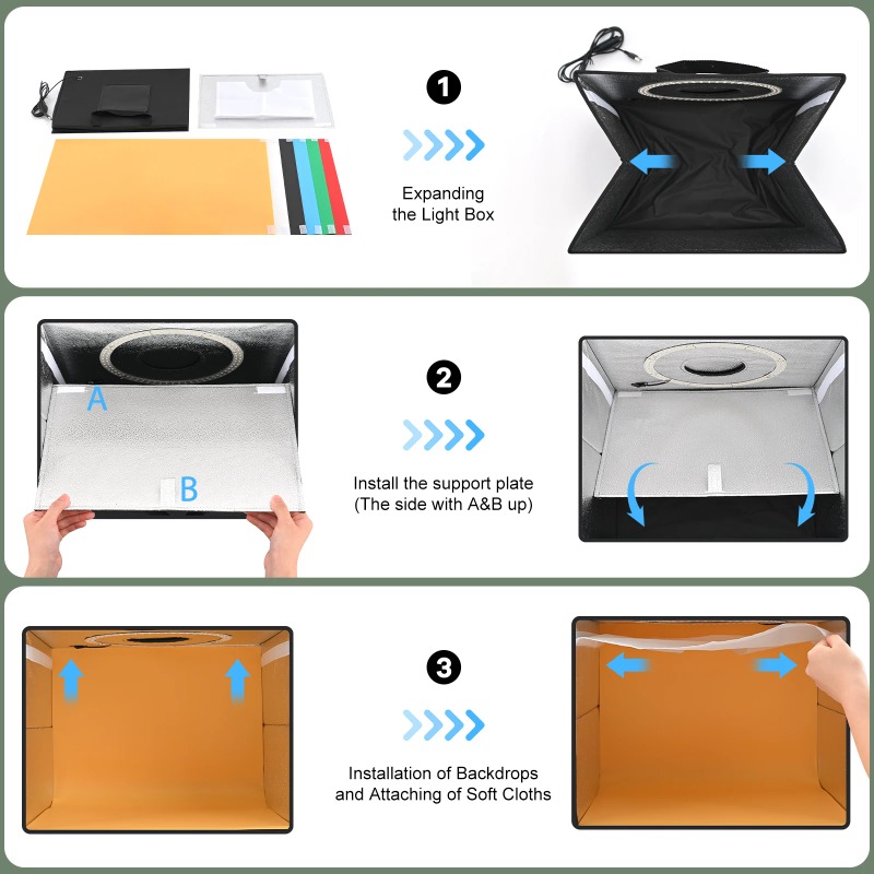 Zestaw Lightdow Photo Studio L – Photography Lighting Kit Portable recenzja i cena